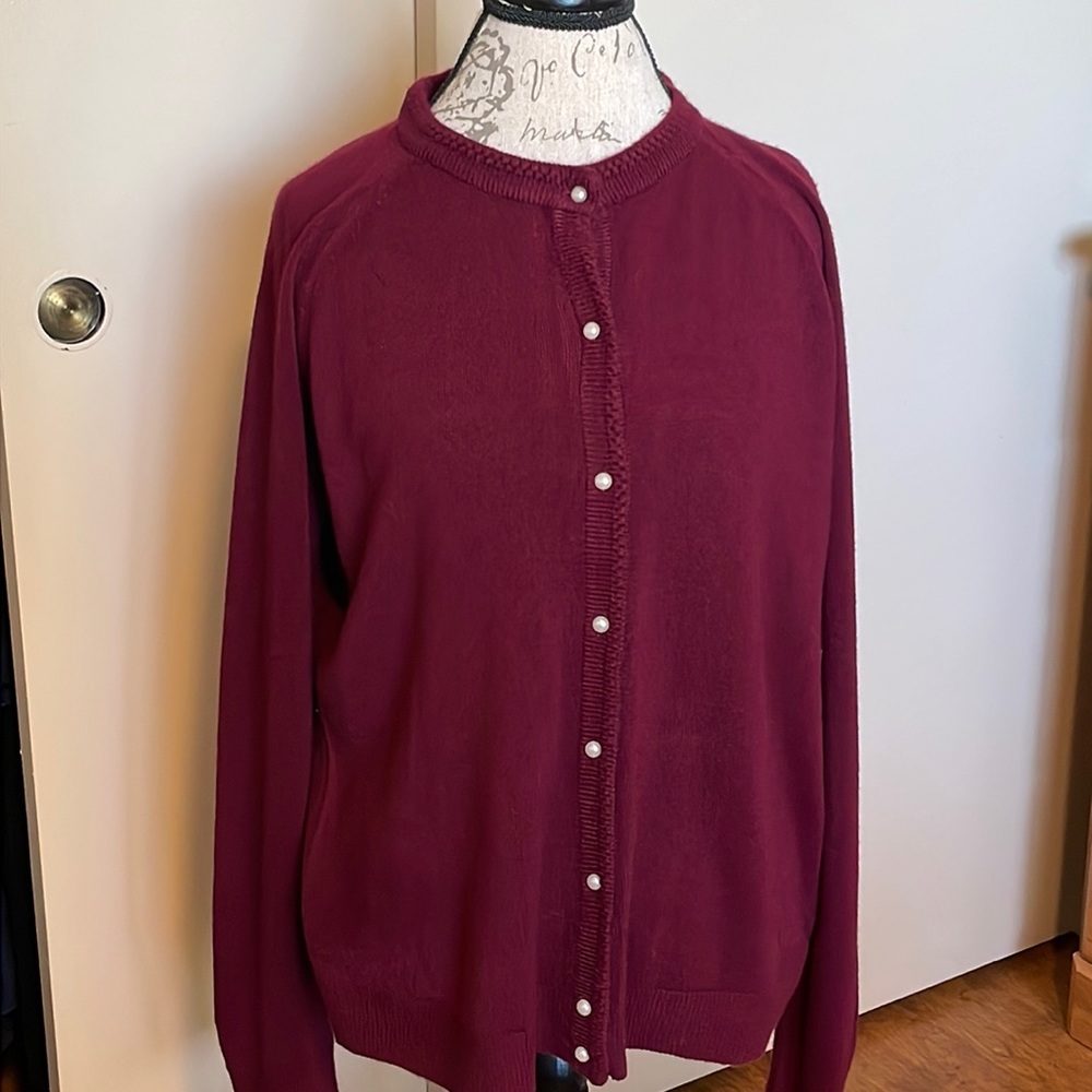 Karen Scott XXL button up sweater